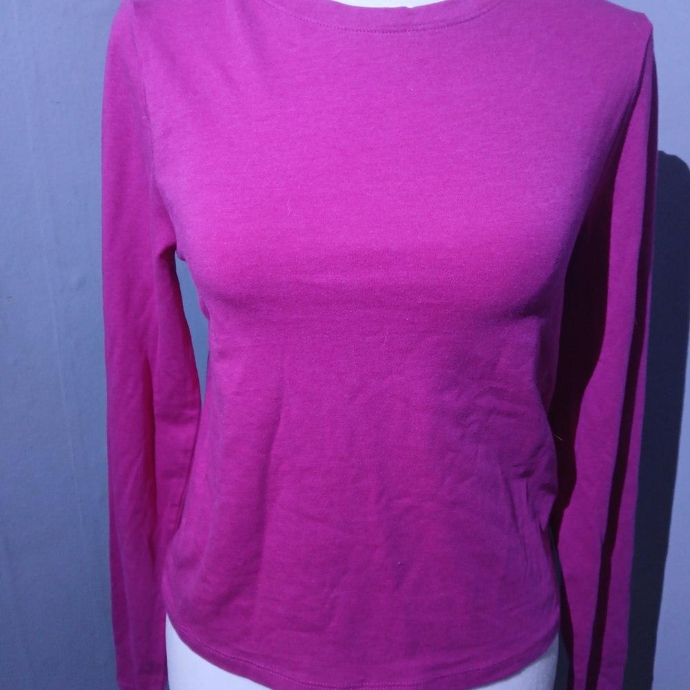 Old Navy Pink Long‑Sleeve Tee – Size S